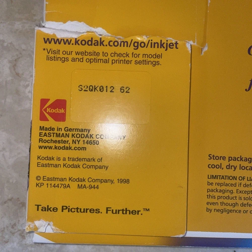 kodak Inkjet Photo Letter Paper 8.5‎ X 11 59 Sheets Unused NOP